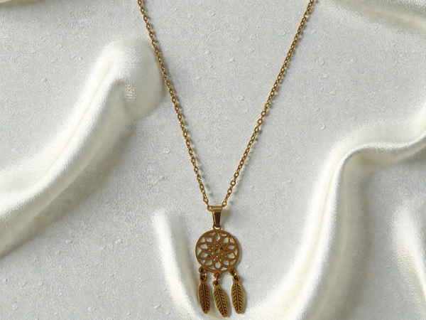 collier attrape rêve acier inoxydable